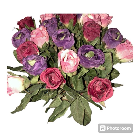 Faux Roses in Flower Pot - Picture 2 of 6